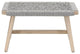 Rope Weave Wooden Outdoor Accent Stool, Gray