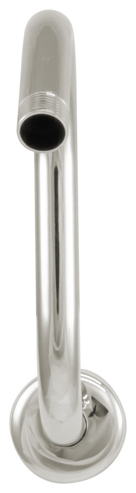 8" S-Shaped Shower Arm And Flange, Polished Nickel
