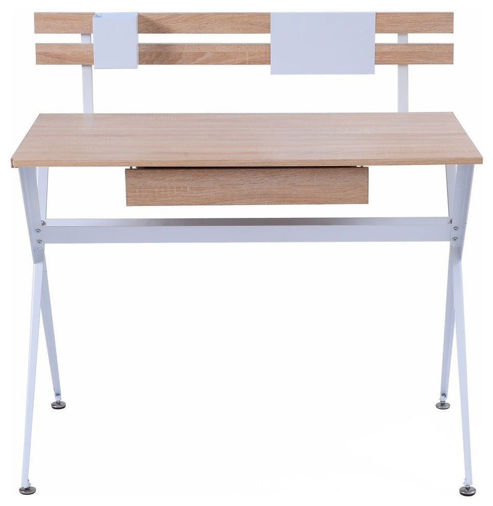 Modern Wood Top Computer Desk Writing Workstation
