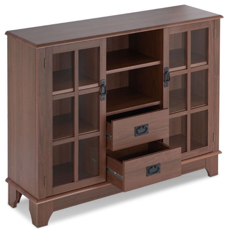 Console Table With 2 Drawers, Walnut