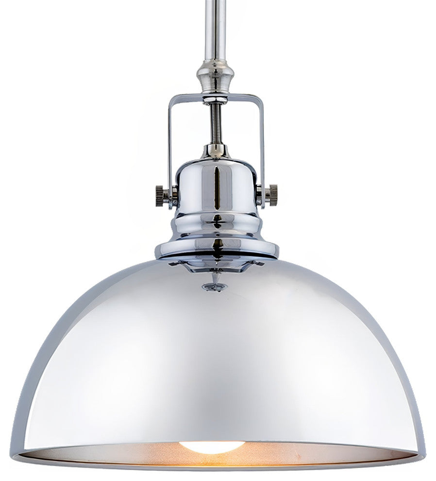 Kira Home Belle 9" Pendant Light, Adjustable Length + Shade Swivel Joint, Chrome