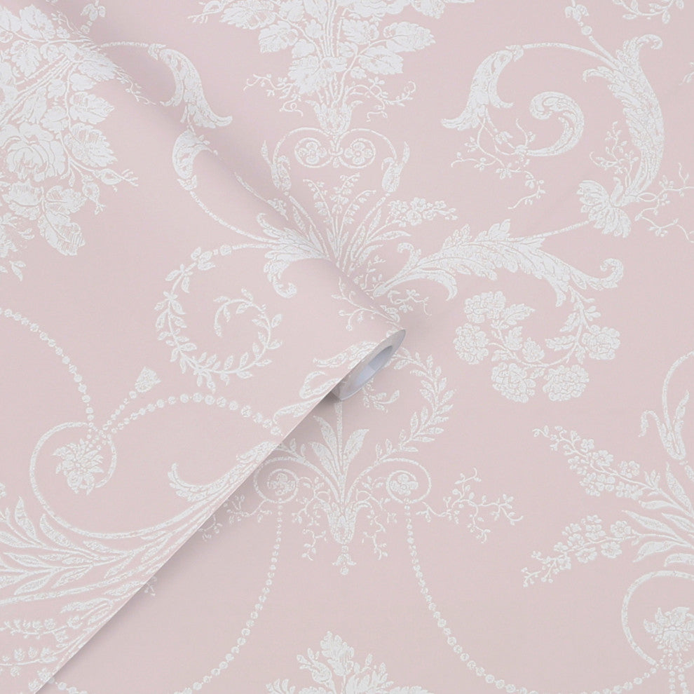 Laura Ashley Josette Wallpaper, Amethyst