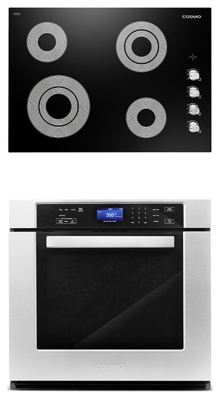 2PC Kitchen Package with 30" Electric Cooktop & 24" Electric Wall Oven