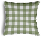 Gingham Plaid Accent Pillow With Removable Insert, Scallion, 24"x24"