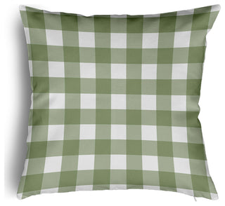 Gingham Plaid Accent Pillow With Removable Insert, Scallion, 24"x24"