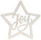 Beaded Wood Star With Joy Sentiment, Set of 2