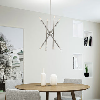 Livex Lighting Soho 8 Light Brushed Nickel Chandelier
