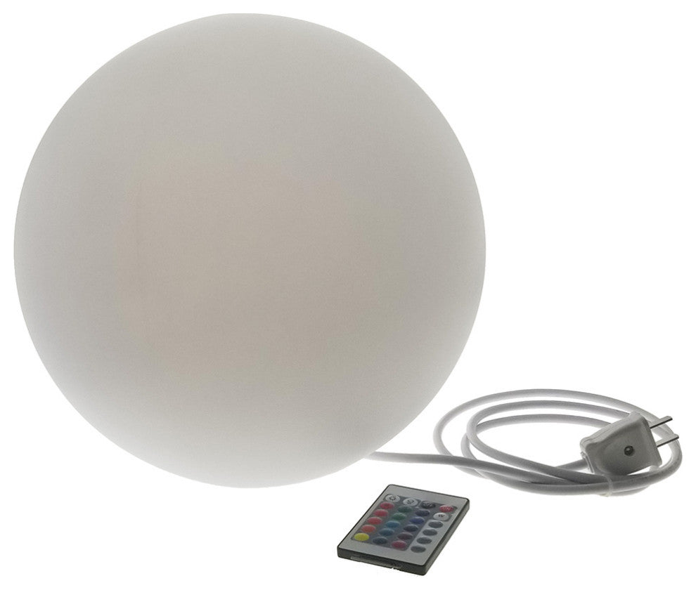 Modern Home Deluxe LED Glowing Sphere w/Infrared Remote Control - Direct Wired