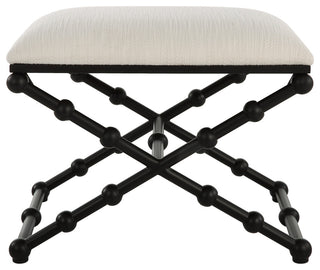 Uttermost 23782 Iron 24"W Iron Accent Stool - Satin Black