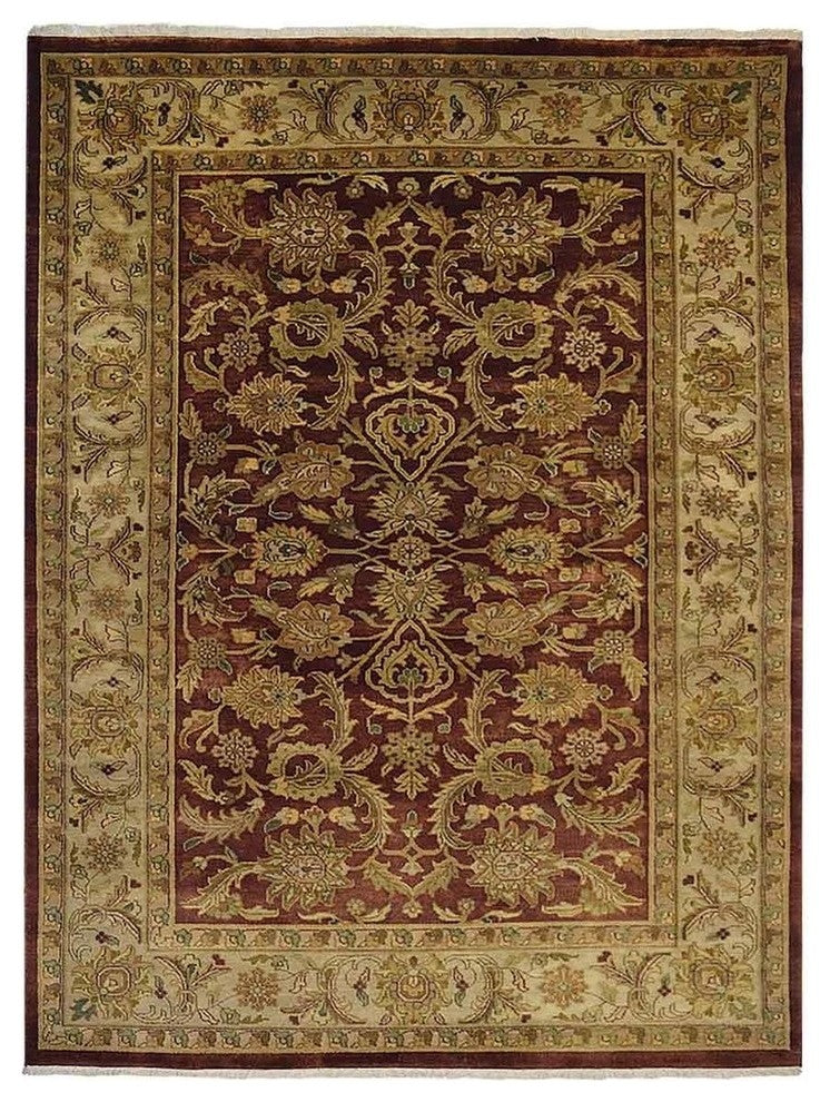 Hand Knotted Persian Wool Area Rug Oriental Rust Cream