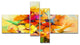 Fantastic Colorful Gerbera Flowers, Large Floral Canvas Print, 60"x32", 4 panels