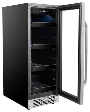 12" Built-In 60 Can Undercounter Stainless Steel Beverage Refrigerator
