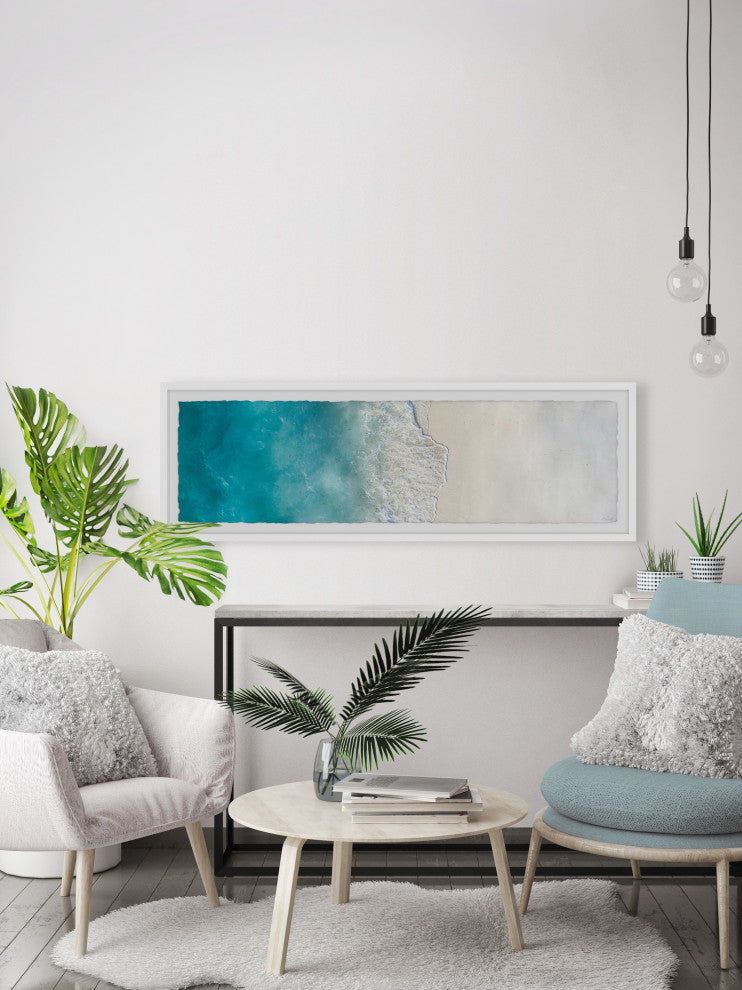 "Make Your Own Waves" Framed Painting Print, 45x15