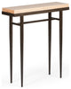 Wick 30" Console Table, Bronze Finish, Maple Natural Accents