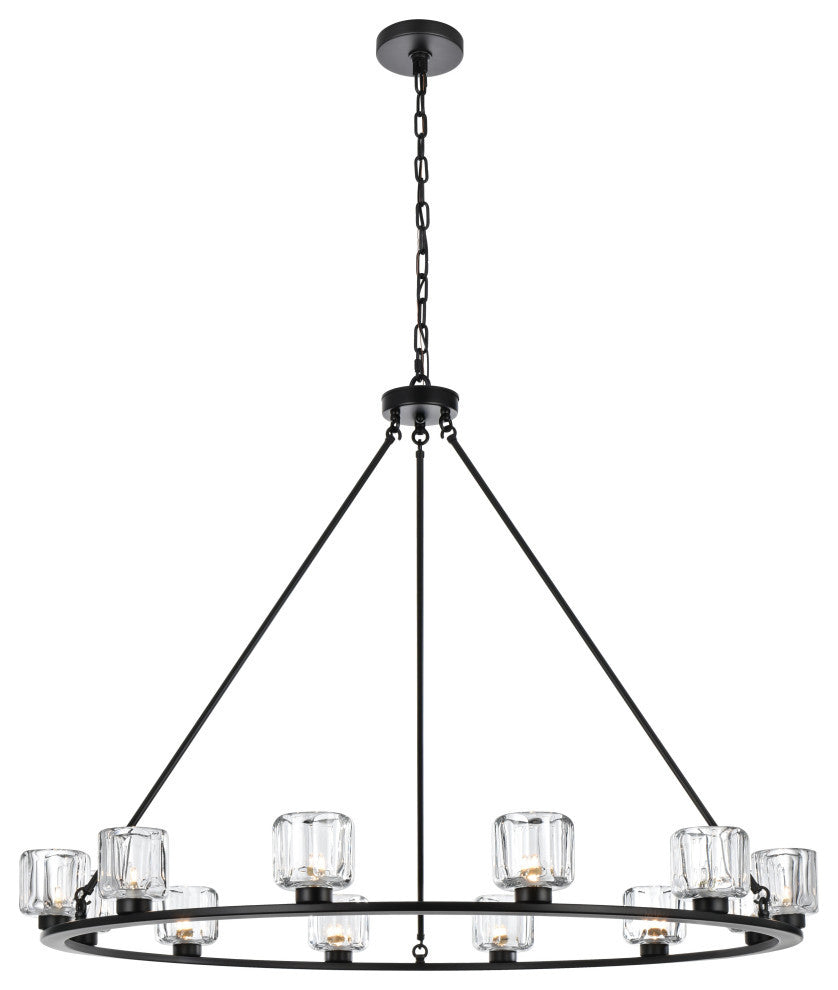 Home Living 48" Chandelier, Black