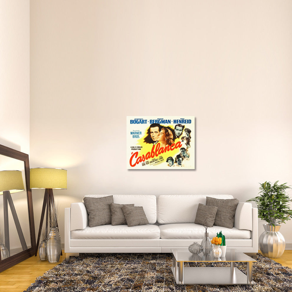 "Casablanca Poster" Stretched Canvas Giclee by Hollywood Photo Archive, 40x31"