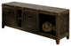 Bronze Distressed Crate Style TV console w/ Storage and Barn Door Hardware