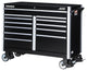 54" Super Heavy Duty deep Tool Cabinet With Stainless Steel Work Surface, Black