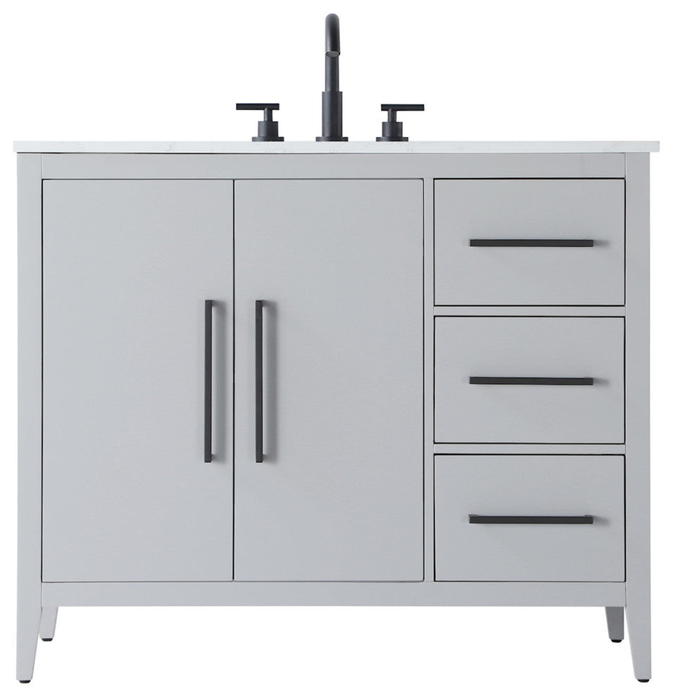 Elegant Lighting VF29342 Millie 42" - Gray