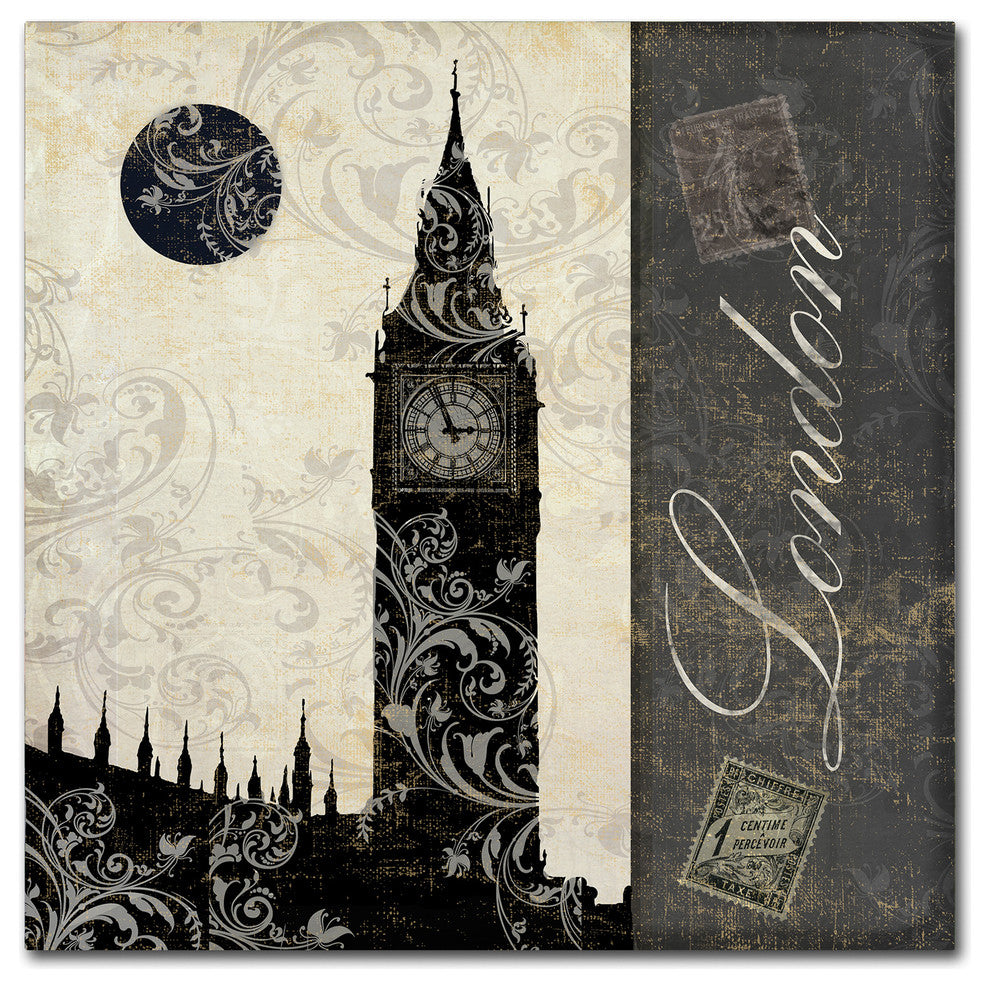Color Bakery 'Moon Over London' Canvas Art, 35x35