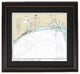 Framed Nautical Chart; Outer Banks, Cape Lookout to New River
