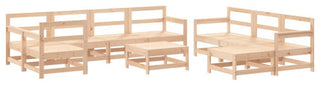 vidaXL Patio Lounge Set with Cushions Outdoor Conversation Set Solid Wood