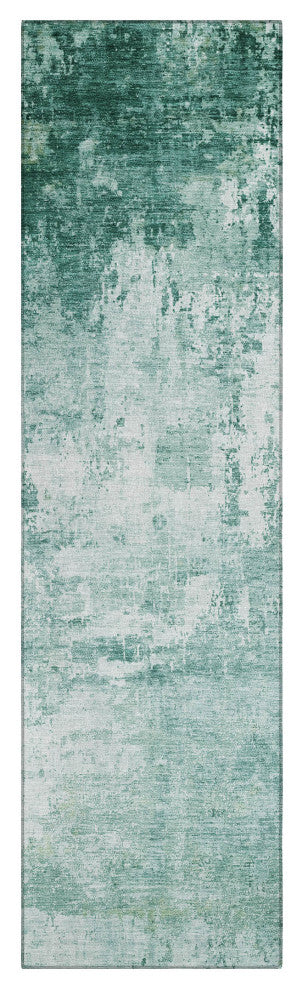 Machine Washable Indoor/Outdoor Chantille ACN1766 Aqua 2'3" x 7'6" Runner Rug