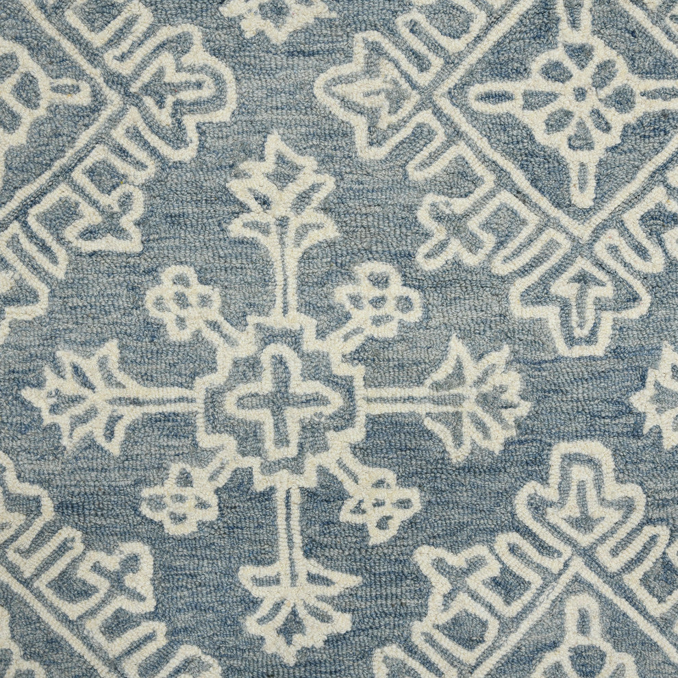 Boscage Penswick Area Rug, Blue, 5' x 7'6", Geometric