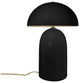 Tall Kava Table Lamp, Carbon Matte Black/Champagne Gold