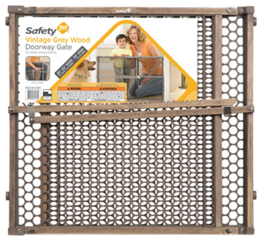 Safety 1st GA112GRYB4 Wood Doorway Security Gate, Vintage Gray
