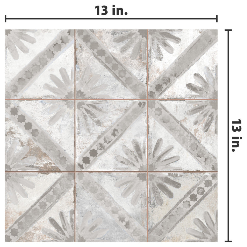 Harmonia Kings Marrakech Grey Ceramic Floor and Wall Tile Sample