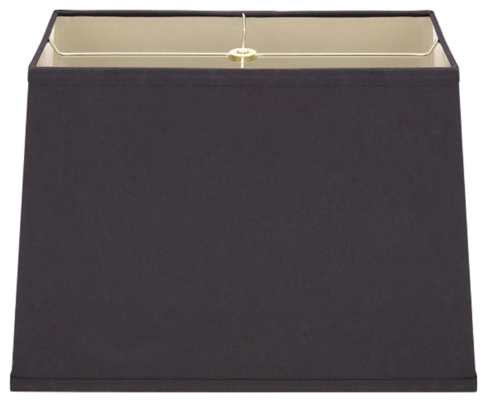 36101 Square Hardback Shaped Spider Lamp Shade, Black, 13"+13"x(14"+14"x9-1/2"