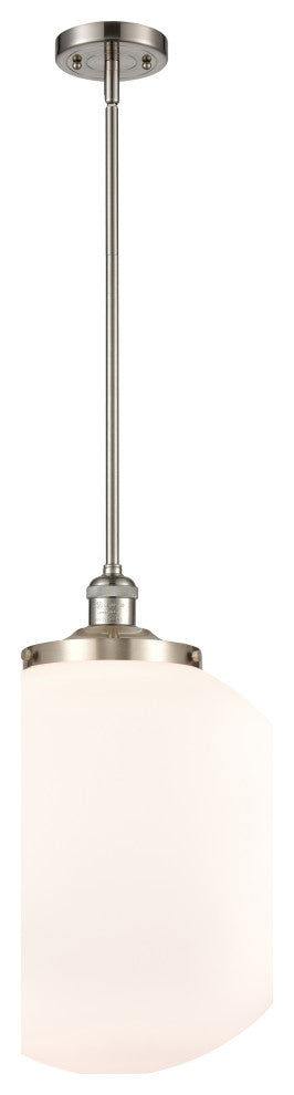 Beacon Pendant, Brushed Satin Nickel, Matte White