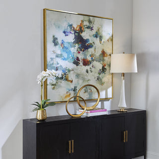 Uttermost 32330 Rock and Roll 50" x 50" Framed Abstract Painting - Multicolored