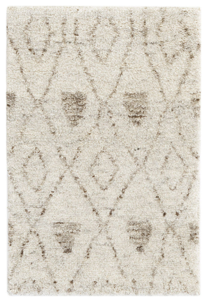 Dash & Albert Masinissa Natural Hand Knotted Wool Rug, Grey, 4' x 6'