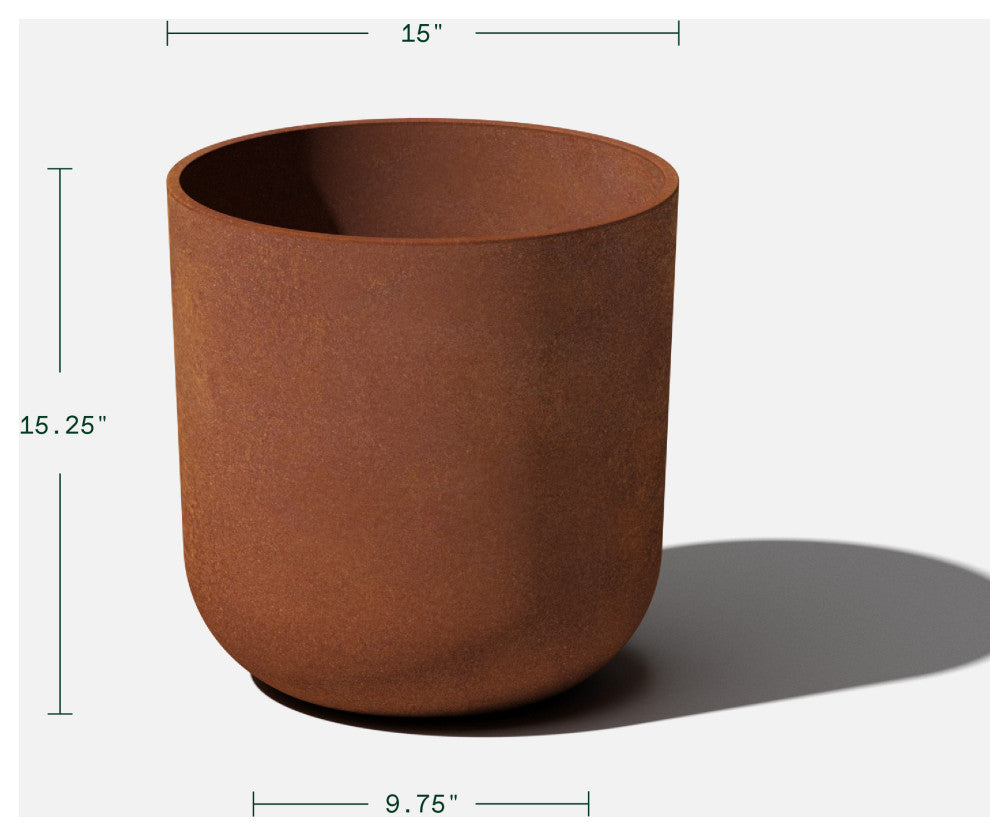 Veradek Patina Series Kona Planter Rust, Rust, 15", 1 Pack