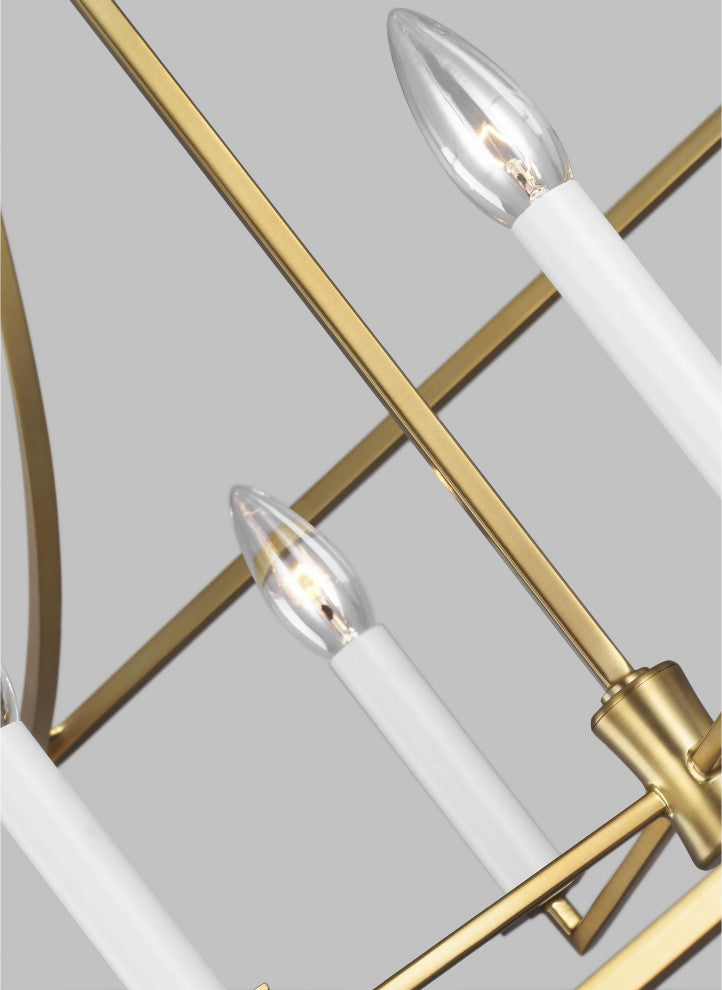 Southold Wide Lantern, Burnished Brass