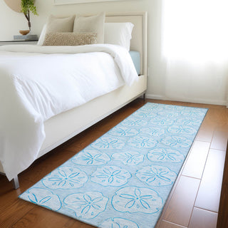 Addison Premium Washable Mayfield AMF189 Blue 2'3" x 7'6" Runner Rug