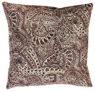 Paisley Suede 4 Piece Pillow Shell Set, Purple Ash, 20"x20"