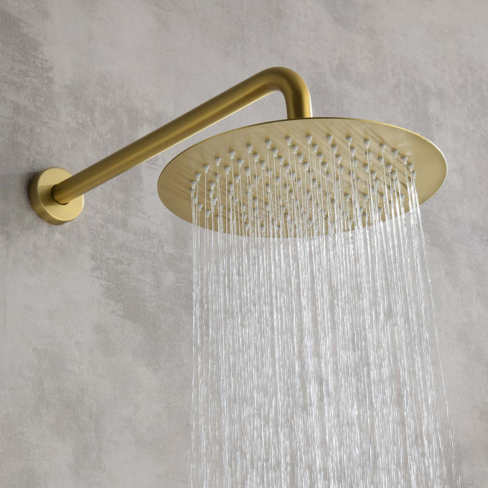 Givingtree Wall Mounted Shower Faucet with High Pressure 10-in,Gold