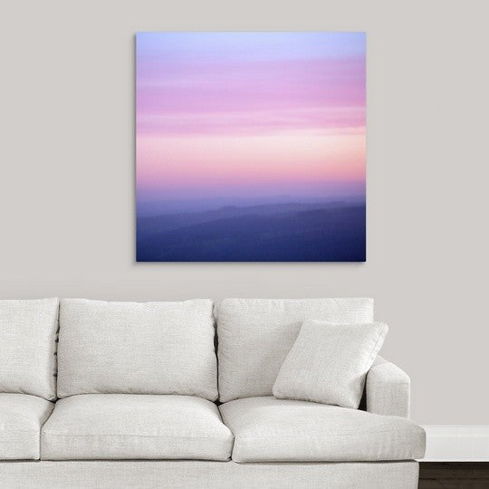"Pink Dusk III" Wrapped Canvas Art Print, 35"x35"x1.5"