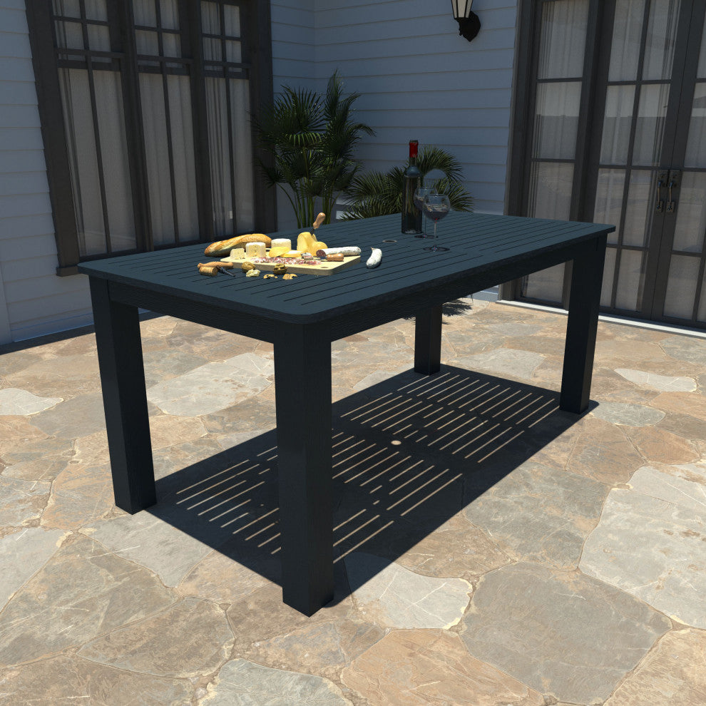 Rectangular 42x84 Counter Table, Weathered Acorn, Federal Blue