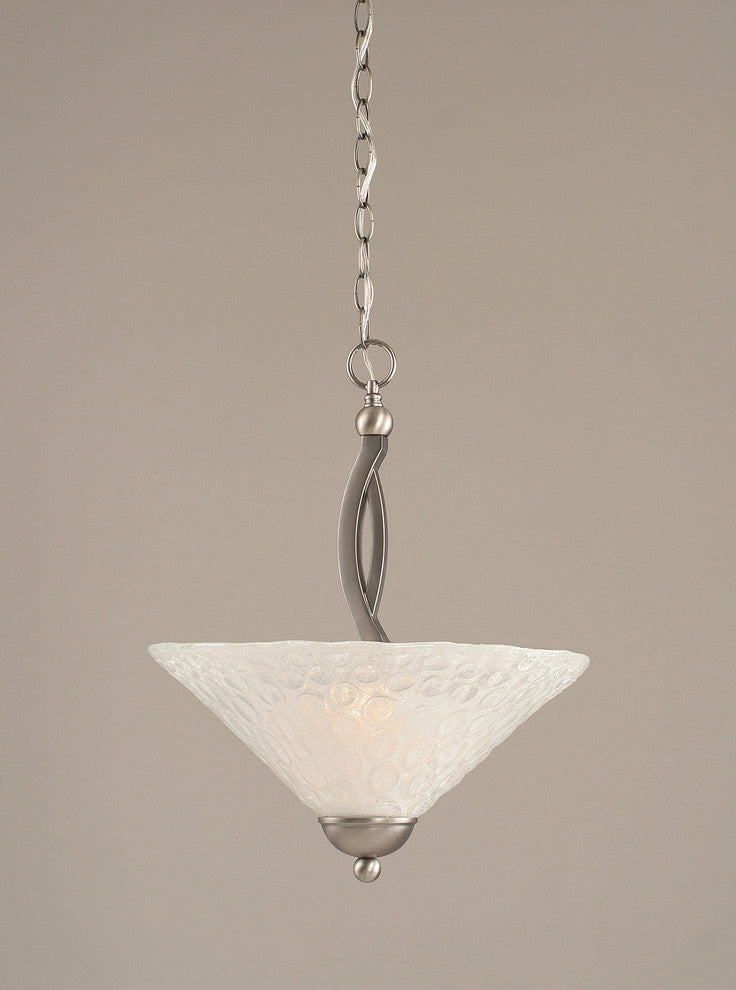Bow Pendant With 2 Bulbs, 16" Italian Bubble Glass