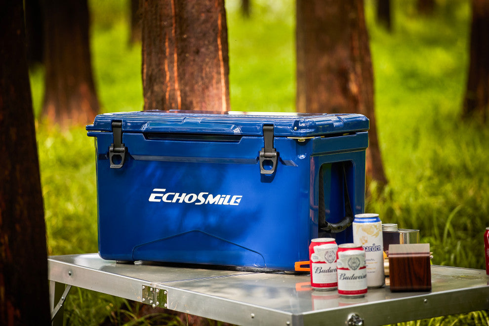 EchoSmile 30 qt. Rotomolded Cooler, Dark Blue