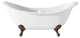 Cheviot Products Regency Cast Iron Bathtub With Faucet Holes, Antique Bronze