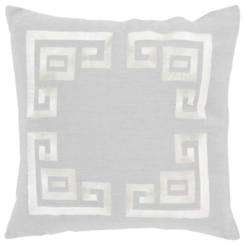 Surya Milo MLO-001 18"x18" Pillow Kit, Beige/Light Gray