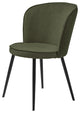 Upholstered Scoop Back Dining Chair, Set of 2, Olive Green