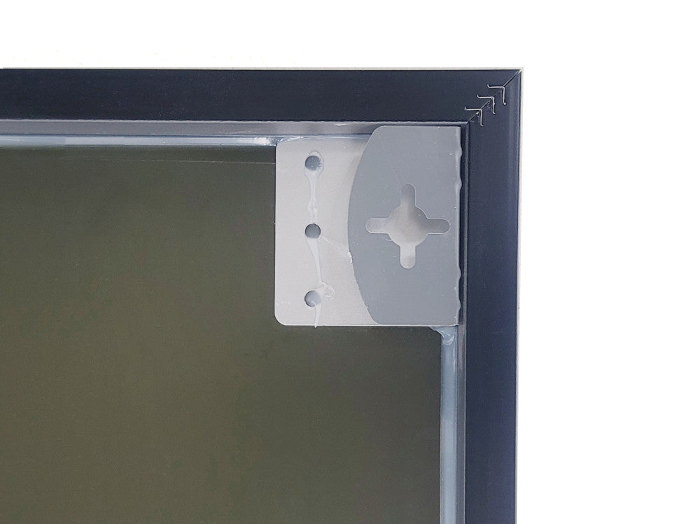 Venta 24 in. x 32 in. Modern Black Framed Wall Mirror with Dual Mounting Bracket