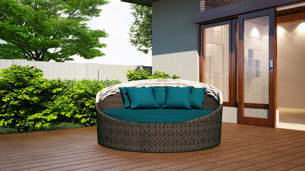Wink Canopy Daybed, Chestnut, Spectrum Peacock