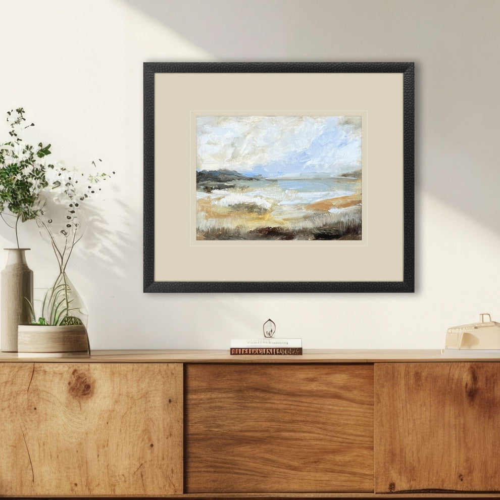 Smudged Coastline I Framed Art